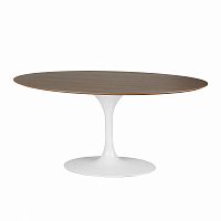 стол обеденный овальный dt6138d коричневый, белый в Нижневартовске