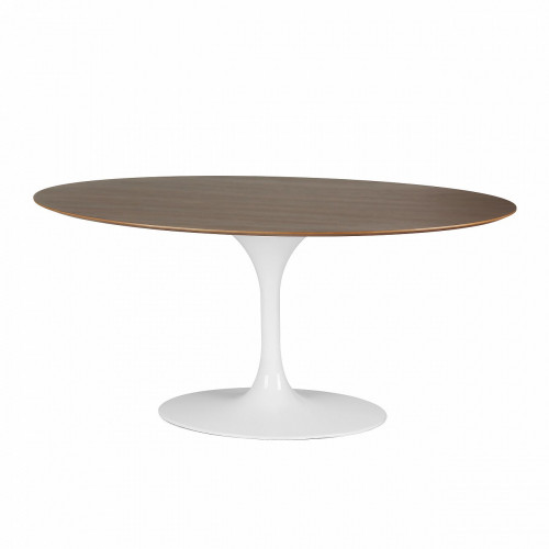 стол обеденный овальный dt6138d коричневый, белый в Нижневартовске