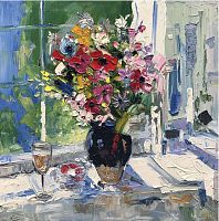 картина маслом шампанское и цветы в Нижневартовске