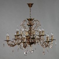 подвесная люстра ambiente alicante 8888/6+6 pb tear drop бронза в Нижневартовске