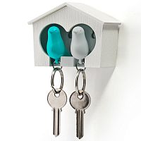 держатель+брелок для ключей двойной sparrow белый-голубой в Нижневартовске