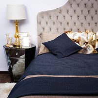покрывало natalie на двуспальную кровать тёмно-синее в Нижневартовске