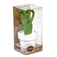 ножницы cactus с держателем, белые с зеленым в Нижневартовске