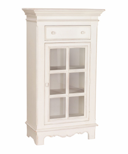 шкаф-витрина с ящичком нордик белый в Нижневартовске