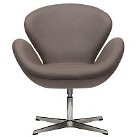 кресло swan chair серо-коричневая в Нижневартовске