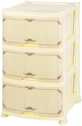 комод 3-х секционный декор 40х47х73 см violet кожа в Нижневартовске