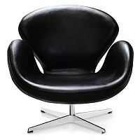 кресло swan chair черное в Нижневартовске