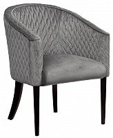 кресло стеганое, серый велюр 60х68х84 см в Нижневартовске