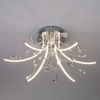 потолочная светодиодная люстра eurosvet sacura 90087/6 хром в Нижневартовске