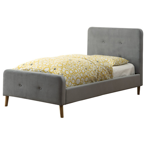 кровать button tufted flannelette gray 140х200 в Нижневартовске