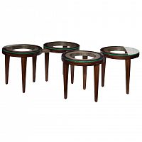 стол журнальный bennie i коричневый, прозрачный в Нижневартовске