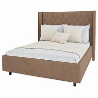 кровать подростковая с каретной стяжкой 140х200 светло-коричневая wing-2 в Нижневартовске