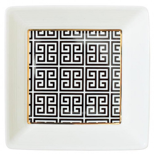 тарелка квадратная 12см черно-белая в Нижневартовске