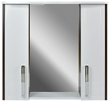 зеркало-шкаф мираж 80 doratiz 2711.110, белый, венге с подсветкой и розеткой в Нижневартовске