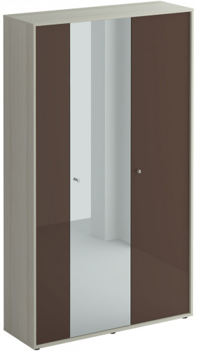 шкаф трехдверный latte бежевый и коричневый в Нижневартовске