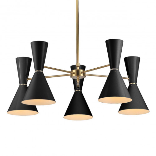 потолочный светильник stilnovo style 5 ламп чёрная в Нижневартовске