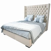 кровать подростковая с каретной стяжкой 140х200 бежевая jackie king в Нижневартовске