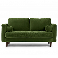 диван lucia двухместный прямой темно-зеленый в Нижневартовске