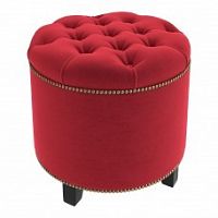 пуф круглый modena rubin красный рубин в Нижневартовске