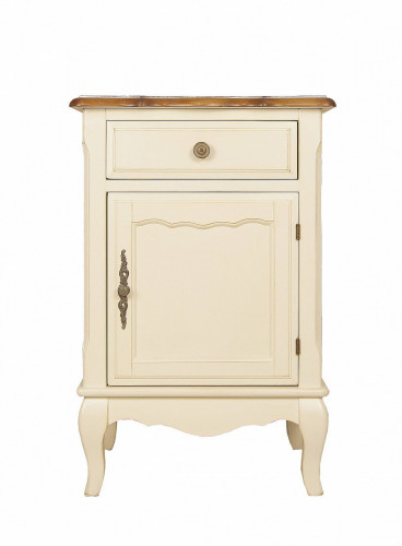 бежевая прикроватная тумба leontina (ящик с дверцой) бежевая в Нижневартовске