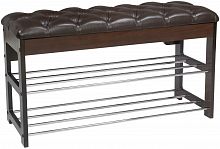 банкетка "грейс" орех, экокожа oregon perlamutr 120, каретная стяжка в Нижневартовске