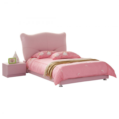 кровать pink leather kitty 140х200 в Нижневартовске