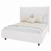 кровать подростковая с мягкой спинкой 140х200 молочная wing-2 в Нижневартовске