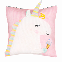 подушка единорог 35*35 св.астра+белый в Нижневартовске
