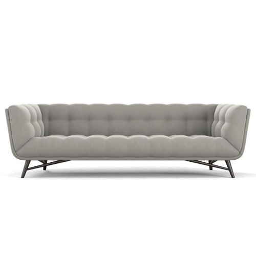 диван soja трехместный прямой серый в Нижневартовске