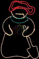 фигура снеговик с лопатой 94x63 см в Нижневартовске