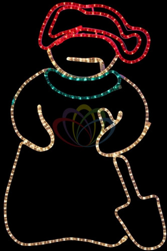 фигура снеговик с лопатой 94x63 см в Нижневартовске