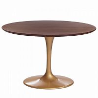 стол обеденный apriori t d100 подстолье: эмаль золото, столешница: орех в Нижневартовске