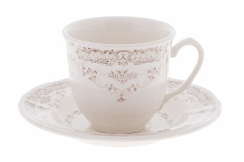 чашка с блюдцем бежевая камилла lv в Нижневартовске