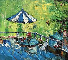 картина маслом стол на балконе в Нижневартовске