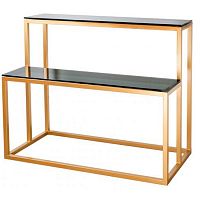 двухъярусная консоль с черными столешницами, золото в Нижневартовске