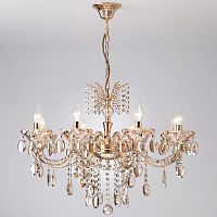 подвесная люстра eurosvet 10025/8 золото/тонированный хрусталь strotskis в Нижневартовске