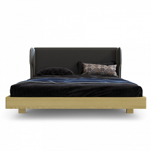 кровать деревянная 200х200 rich темно-серая в Нижневартовске