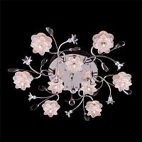 потолочная люстра eurosvet 4853/9 хром/синий+красный+фиолетовый в Нижневартовске