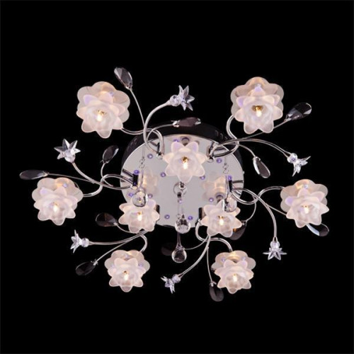 потолочная люстра eurosvet 4853/9 хром/синий+красный+фиолетовый в Нижневартовске