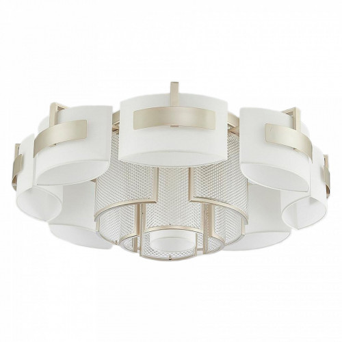 потолочная люстра newport 4313/pl серебро, бежевая в Нижневартовске