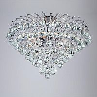 потолочная люстра eurosvet ostiniya 3299/9 хром/прозрачный хрусталь strotskis в Нижневартовске
