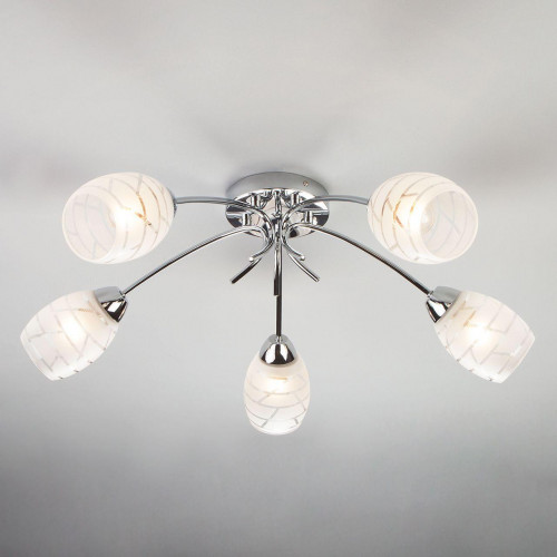 потолочная люстра eurosvet rigina 30127/5 хром в Нижневартовске