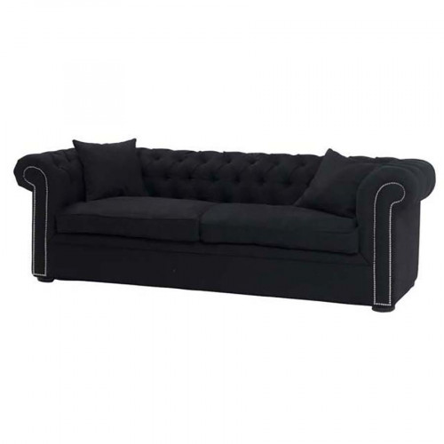 диван black linen прямой черный в Нижневартовске