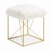 банкетка freida от la forma (ex julia grup) с белым мехом в Нижневартовске