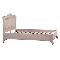 кровать деревянная двуспальная 180х200 с низким изножьем бежевая поместье в Нижневартовске