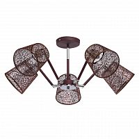 потолочная люстра de markt city лацио 7 103011805 коричневая в Нижневартовске