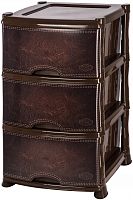 комод 3-х секционный декор 40х47х73 см violet беленый дуб в Нижневартовске