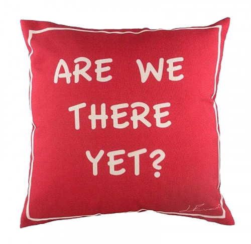 подушка с надписью are we there yet? в Нижневартовске