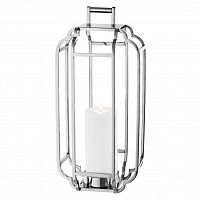 подсвечник-фонарь серебряный металлический palisades от eichholtz, 55 см в Нижневартовске