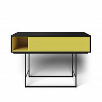 консоль с ящиками на металлических ножках желтая quadro new в Нижневартовске